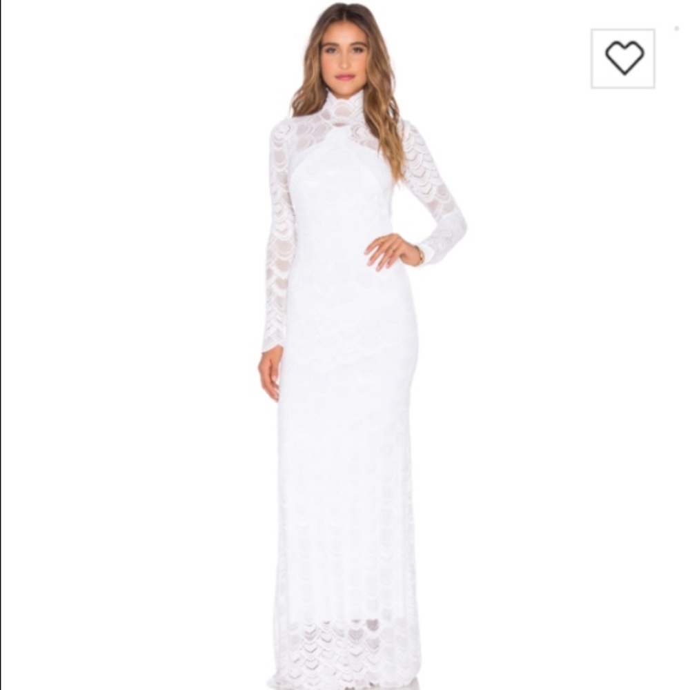 Nightcap Victorian lace gown in dove